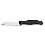 Victorinox Rak skalkniv 8 cm Nylonhandtag Svart