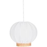 Globen Lighting Pendel Yokohama, 30 cm, vit/natur