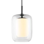 Globen Lighting Cuboza pendel, 20 cm, klar/vit