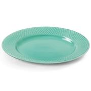 Lyngby Porcelæn Rhombe Color tallrik, 21 cm, aqua