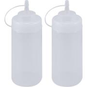 Essentials Squeezeflaska 490 ml med lock, 2-pack