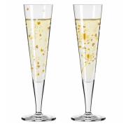 Ritzenhoff Goldnacht Heart champagneglas, 2 st