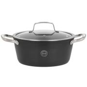 Pillivuyt Gourmet Travo gryta med glaslock 3,8 liter 24 cm, svart alum...