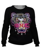 Kenzo Tiger Womans Sweatshirt Black/Pink S