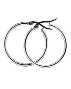 Everneed Mille Silver Hoop Earrings Medium