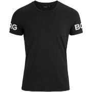 Björn Borg Performance Tee Svart polyester Small Herr