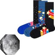 Happy socks Strumpor 3P Outer Space Socks Gift Box Svart bomull Strl 4...