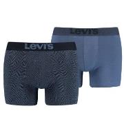 Levis Kalsonger 2P Base Herringbone Boxer Blå bomull Large Herr