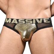 Andrew Christian Kalsonger MASSIVE Golden Mesh Jock Black/Gold polyest...