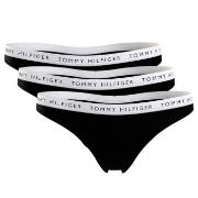 Tommy Hilfiger Trosor 3P Recycled Essentials Thong Svart Small Dam