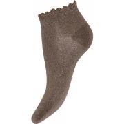 Decoy Strumpor Glitter Ankle Socks Beige Strl 37/41 Dam