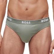 BOSS Kalsonger 3P Solid Cotton Power Brief Blå/Grön bomull Small Herr