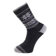 Trofe Knitted Patterned Wool Sock Strumpor Svart Strl 39/42 Dam