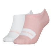 Calvin Klein Strumpor 2P Women Footie High Cut Socks Vit/Rosa One Size...