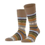 Burlington Strumpor Country Fair Isle Wool Sock Brun Mönster Strl 40/4...