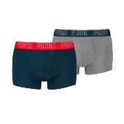 Puma Kalsonger 2P Men Everyday Trunks Marin/Grå bomull Small Herr