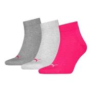 Puma Strumpor 3P Quarter Socks Rosa Strl 39/42