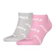 Puma Strumpor 2P BWT Sneaker Sock Rosa/Grå Strl 39/42