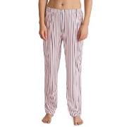 Calida Favourites Sleep Long Pants Rosa randig bomull Small Dam