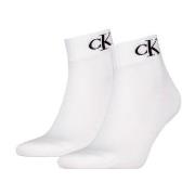 Calvin Klein Strumpor 2P Monogram Quarter Socks Vit Strl 39/42 Herr