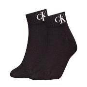 Calvin Klein Strumpor 2P Women Monogram Quarter Socks Svart Strl 39/42...