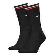 Tommy Uni TJ Iconic Crew Socks Strumpor 2P Svart Strl 39/42