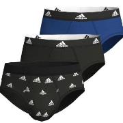 adidas Kalsonger 3P Active Flex Cotton Brief CL1 Svart/Blå bomull Smal...