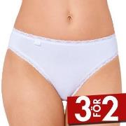 Sloggi Trosor 3P 24 7 Cotton Lace Tai Briefs Vit bomull 38 Dam