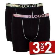 Sloggi Kalsonger 2P Men Go ABC Natural Shorts Svart ekologisk bomull S...