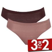 Sloggi Trosor 4P ZERO Motion Ultra High Leg Brief Brun polyester Small...