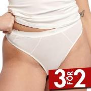 Sloggi Trosor 2P Ever Ease String Briefs Vit bomull Small Dam