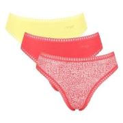 Sloggi Trosor 3P GO Crush High Leg Briefs Rosa/Gul bomull Small Dam