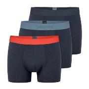 Schiesser Kalsonger 3P 95-5 Organic Cotton Woven Shorts Svart/Röd bomu...