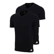 adidas 2P V-Neck Active Flex Cotton T-Shirt Svart bomull Small Herr