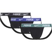 Nike Kalsonger 3P Everyday Cotton Stretch Jockstrap Svart/Blå bomull S...
