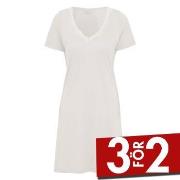 Damella Silk Nightdress SS Elfenben silke Small Dam