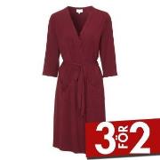 Damella Viscose Plain Wave Robe CL2 Vinröd Bambu Small Dam