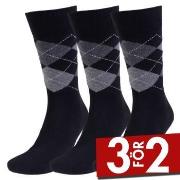 Amanda Christensen Strumpor 3P True Ankle Argyle Sock Svart/Grå Strl 3...