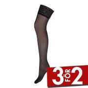 Decoy Strumpbyxor Stay-Up 20 Den Svart polyamid L/XL Dam