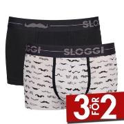 Sloggi Kalsonger 4P Men GO Movember Hipster Svart/Vit bomull Medium He...
