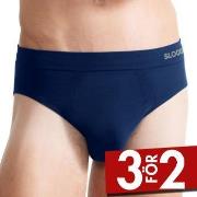 Sloggi Kalsonger 2P Men GO Smooth Classic Briefs Marin/Blå Small Herr