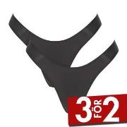 Sloggi Trosor 2P ZERO Feel 2 0 Tiny Tanga C2P Svart Small Dam