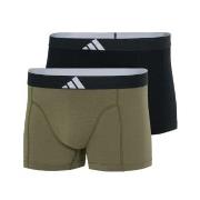 adidas Kalsonger 2P Active Flex Cotton Body Trunk Svart/Grön bomull Sm...