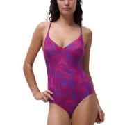 Femilet Tidra Deep V-neck Swimsuit Flerfärgad 38 Dam