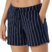Schiesser Women Mix and Relax Shorts Marin Randig bomull 38 Dam