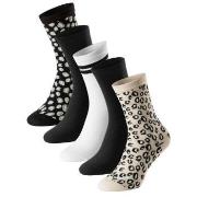 Schiesser Strumpor 5P Women Blue Bird Socks Vit/Grå Strl 39/42 Dam