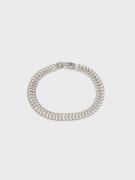 Muli Collection - Armband - Silver - Silver Double Curb Chain Bracelet...