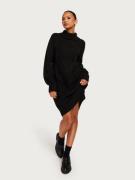 JdY - Stickade klänningar - Black - Jdynew Justy L/S Cowl Neck Dress K...