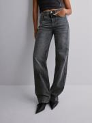 Pieces - Straight jeans - Grey Denim - Pcfleur Mw Straight Full Lenght...