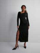 JdY - Långärmade klänningar - Black - Jdymekko L/S Long Slit Dress Jrs...